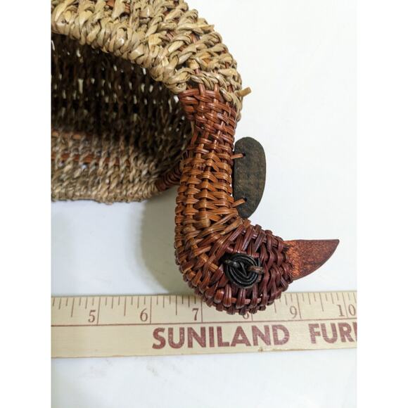 Wicker Turkey Basket Colorful Thanksgiving Fall Decoration Vase Storage DECOR - Picture 3 of 5